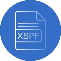 XSPF File Format Flat Bubble Icon vector