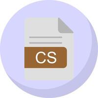 CS File Format Flat Bubble Icon vector