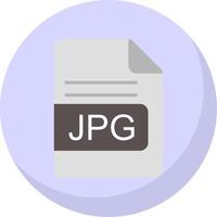 JPG File Format Flat Bubble Icon vector