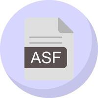 asf archivo formato plano burbuja icono vector