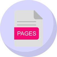 PAGES File Format Flat Bubble Icon vector