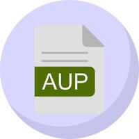 AUP File Format Flat Bubble Icon vector