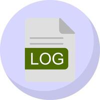 LOG File Format Flat Bubble Icon vector