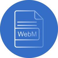 webm archivo formato plano burbuja icono vector