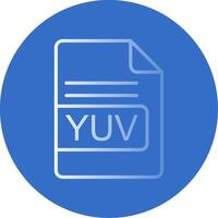 YUV File Format Flat Bubble Icon vector