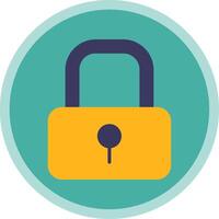 Locksmith Flat Multi Circle Icon vector