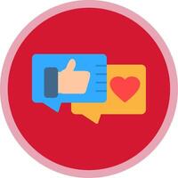 Reaction Flat Multi Circle Icon vector