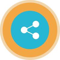 Share Flat Multi Circle Icon vector