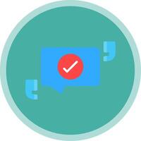 Quotation Flat Multi Circle Icon vector