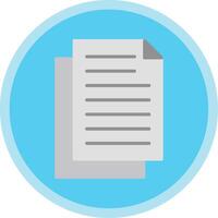 Document Flat Multi Circle Icon vector