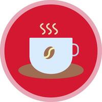 Coffee Cup Flat Multi Circle Icon vector