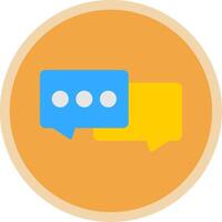 Speech Bubble Flat Multi Circle Icon vector