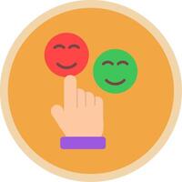 Satisfaction Flat Multi Circle Icon vector