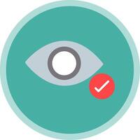 Eye Flat Multi Circle Icon vector