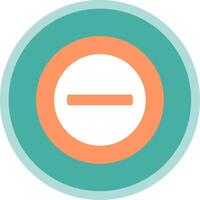 Minus Flat Multi Circle Icon vector