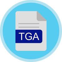 TGA File Format Flat Multi Circle Icon vector