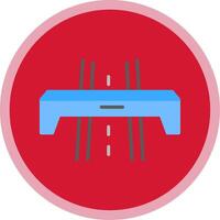 Motorway Flat Multi Circle Icon vector