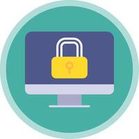 Security Flat Multi Circle Icon vector