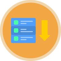 Database Flat Multi Circle Icon vector