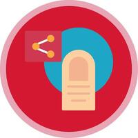 Share Flat Multi Circle Icon vector