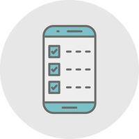 Smartphone Line Filled Light Icon vector