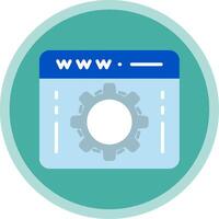 Web Optimization Flat Multi Circle Icon vector