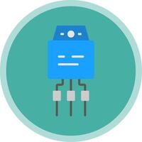 Transistor Flat Multi Circle Icon vector