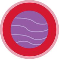 Planet Flat Multi Circle Icon vector