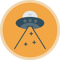 Ufo Flat Multi Circle Icon vector