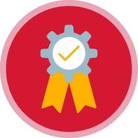 Quality Assurance Flat Multi Circle Icon vector
