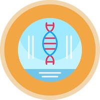 Dna Strand Flat Multi Circle Icon vector