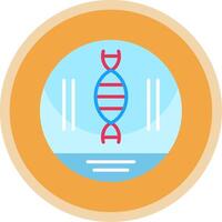 Dna Strand Flat Multi Circle Icon vector