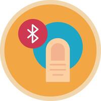 Bluetooth Flat Multi Circle Icon vector