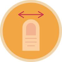Tap Drag Flat Multi Circle Icon vector