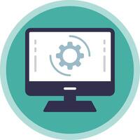 Software Flat Multi Circle Icon vector