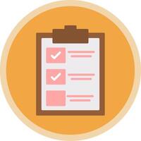 Checklist Flat Multi Circle Icon vector