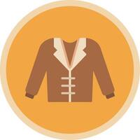 Coat Flat Multi Circle Icon vector