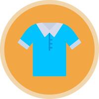 polo camisa plano multi circulo icono vector