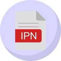 IPN File Format Flat Bubble Icon vector