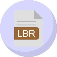 LBR File Format Flat Bubble Icon vector