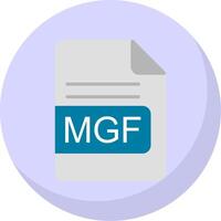 MGF File Format Flat Bubble Icon vector
