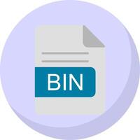 BIN File Format Flat Bubble Icon vector