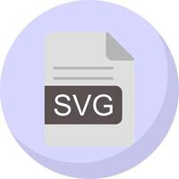 SVG File Format Flat Bubble Icon vector