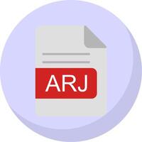 ARJ File Format Flat Bubble Icon vector