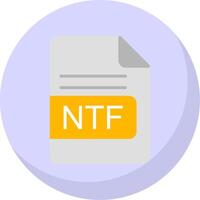 NTF File Format Flat Bubble Icon vector