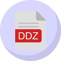 DDZ File Format Flat Bubble Icon vector