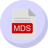 MDS File Format Flat Bubble Icon vector