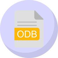 ODB File Format Flat Bubble Icon vector