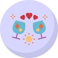 Brindis Flat Bubble Icon vector