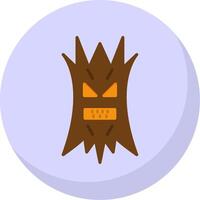 Tree Halloween Flat Bubble Icon vector